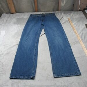 PINTLAR Jeans Mens 31x32 Blue Denim Regular Fit Straight‎ Cowboy Riding Rugged